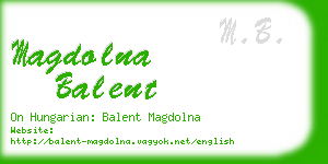 magdolna balent business card